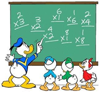 clipart paperino matematica 200x183