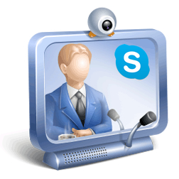 tutor online computer video chat logo icona skype 252x252